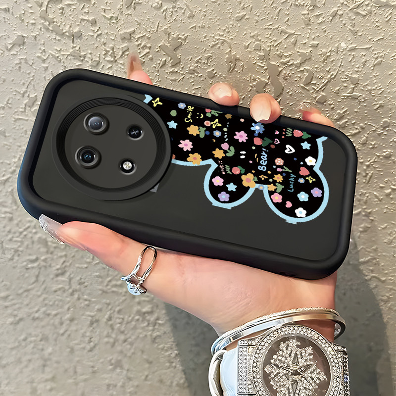 Casing Hp Untuk Untuk Itel Rs 4 P55 5G P65 A70 A80 S23 Case Beruang bunga Softcase Silikon Kesing Ra