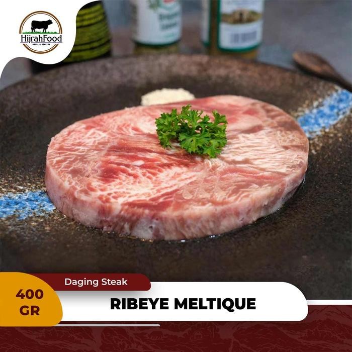 

Pilihan- Hijrahfood Ribeye Meltique Beef Steak Aus Rib-Eye Steak - 400 Gram