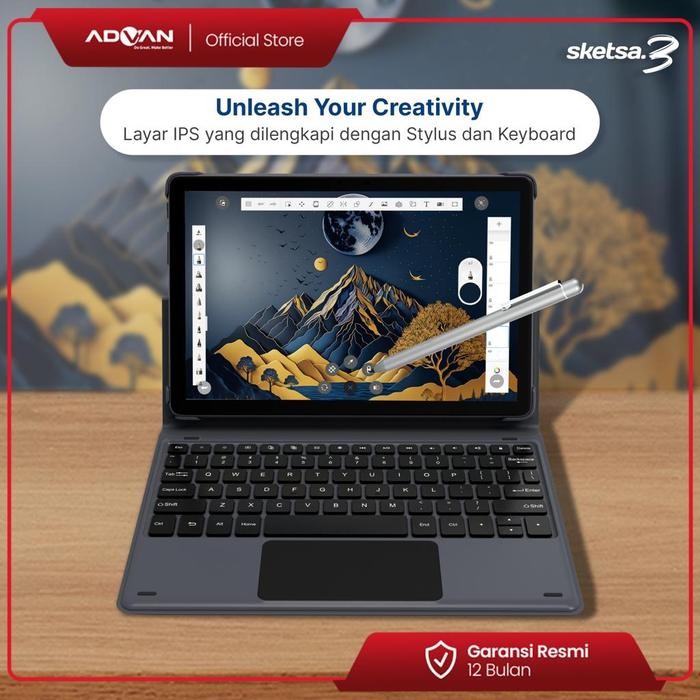 Pilihan- Tablet 10 Inch Advan Sketsa 3 6/128 Ram 6Gb Internal 128Gb Resmi