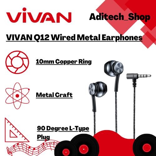 VIVAN Q12 Wired Metal Earphones