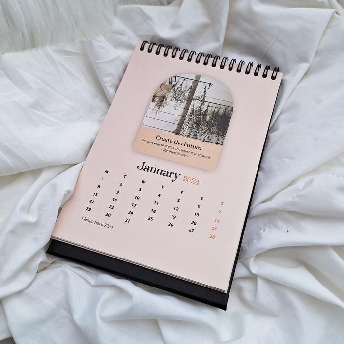 

OJ Kalender Meja Rustic Motivational Premium Aesthetic / Spiral