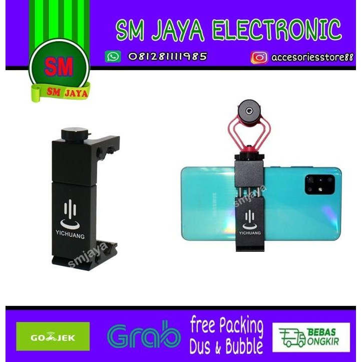 yichuang yc-jh01 phone tripod mount clamp holder metal yc-jh01 [kualitas terbaik]