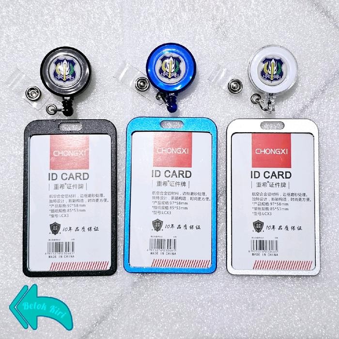 

New Tempat Kartu Id Card Aluminium Plus Yoyo Logo Satpam Security