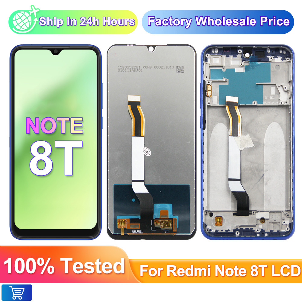 100% Tested 6.3" For Xiaomi Redmi Note 8T M1908C3XG Display Touch Screen Digitizer Replacement For X