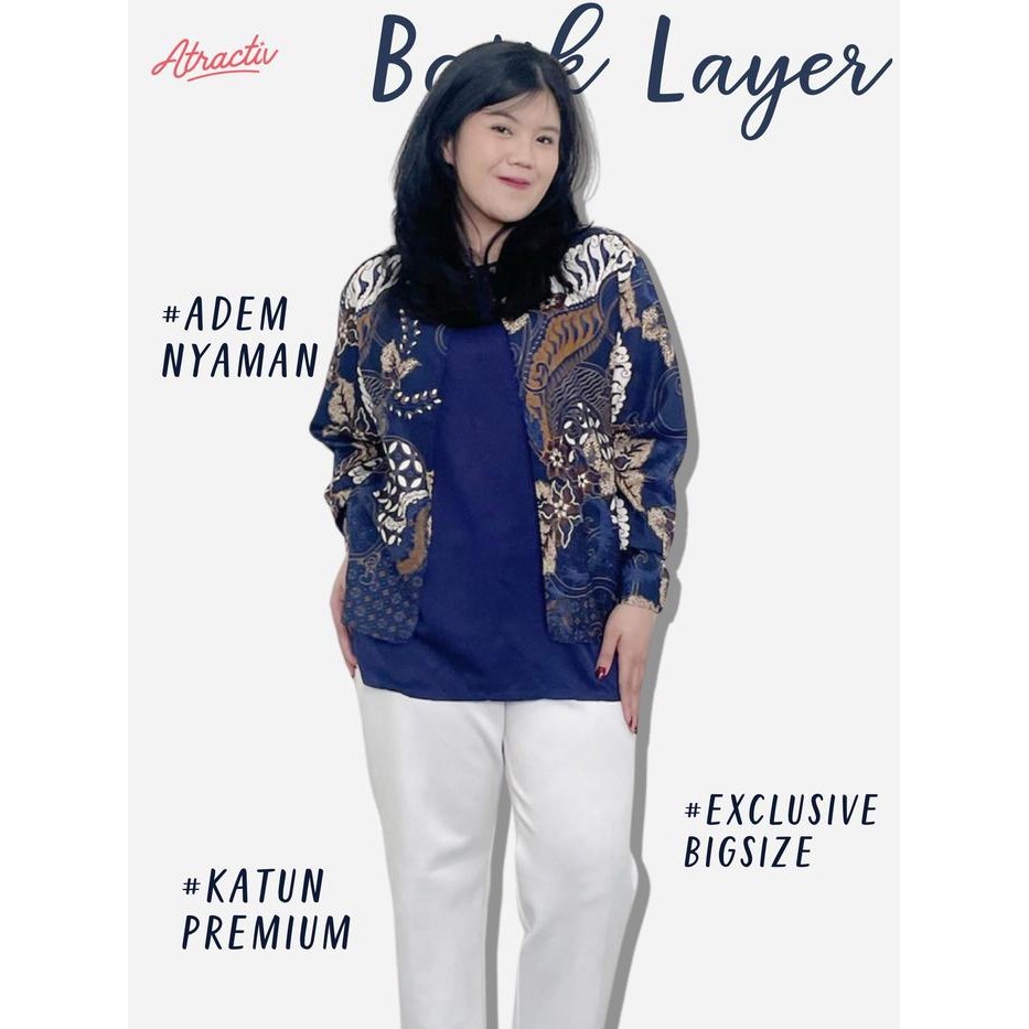 Pilihan- Atractiv Blouse Batik Jumbo Xxl 3Xl 5Xl 6Xl Blouse Batik Bigsize