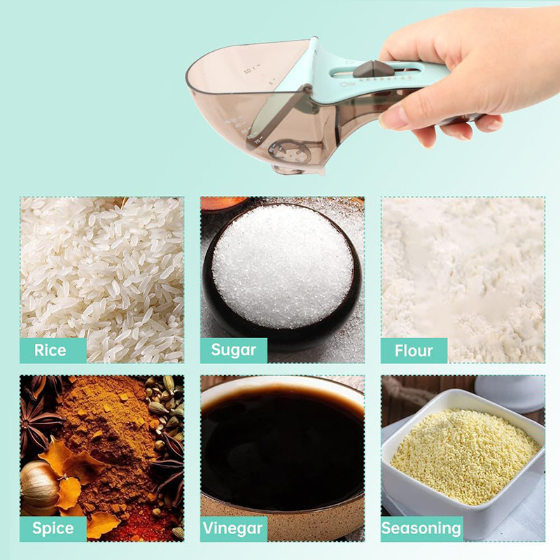 BARU Adjustable Measuring Cup and Measuring Spoon Measuring Cup with Handle Measuring Spoon For Dry 