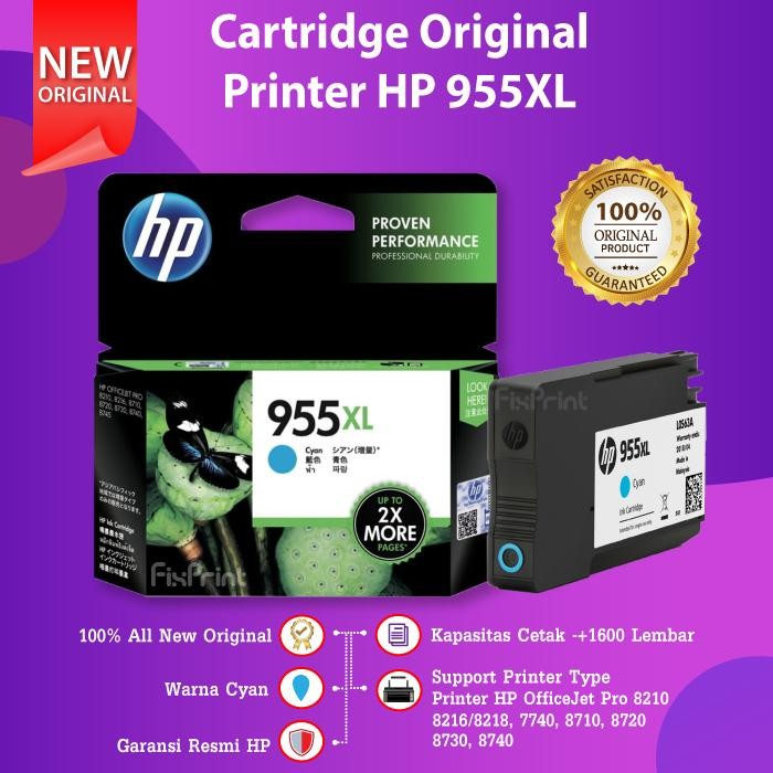 Pilihan- Cartridge Compatible Hp 955Xl 955 Xl Tinta Black Cyan Magenta Yellow