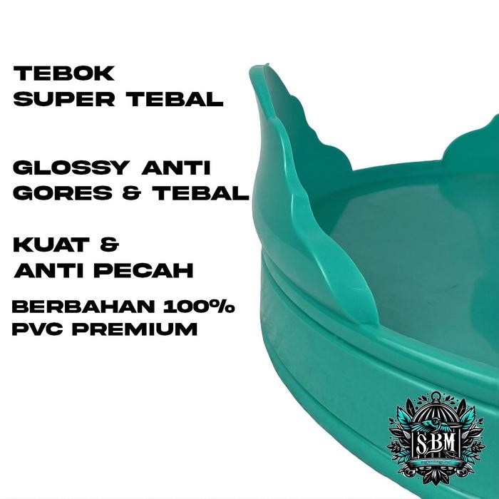 Chocolatoslatoe Tebok Lovebird Pvc Diameter 33Cm Warna Hitam Wadah Untuk Sangkar Kandang Burung