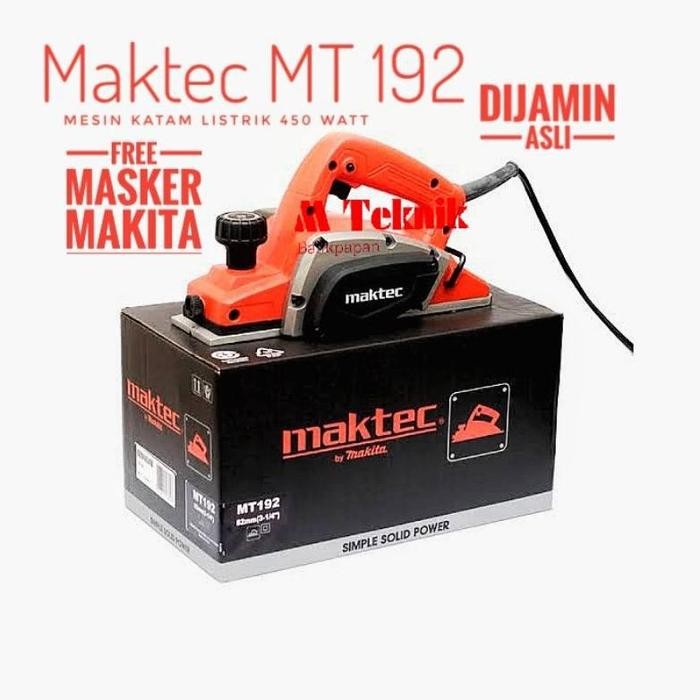 NEW NEW NEW Mesin katam Maktec MT192 Mesin ketam Serut Kayu 450 watt Planner MT 192 Free
