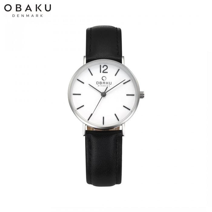 SALE Obaku Denmark - Mark Lille Black Leather Watch (V197LXCWRB)