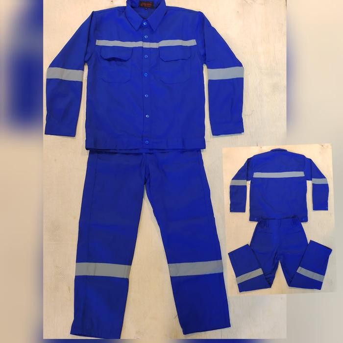 PROMO Seragam Safety Baju Celana Terpisah Lengan Panjang Berikut Bordir