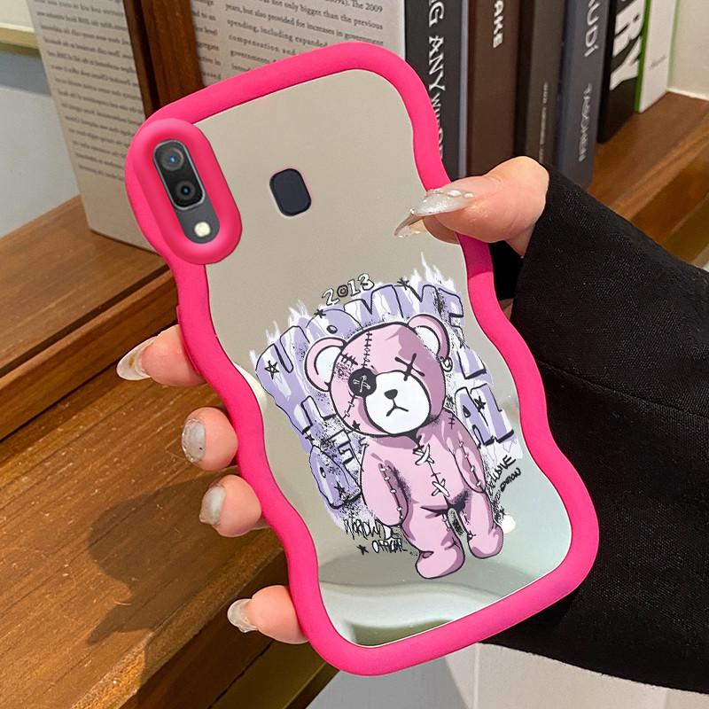 Casing Untuk Samsung A20 A30 M10s Case Casing beruang kecil yang rusak Pola HP Cesing Macaron Kasing