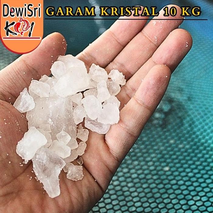 GARAM IKAN/KOLAM KOI KRISTAL NON YODIUM 10KG IMPORT, CEPAT LARUT