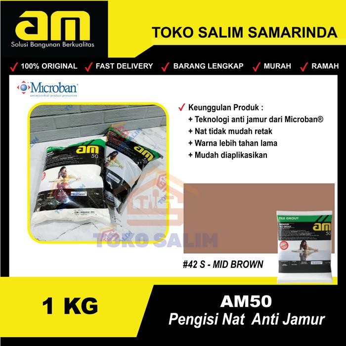`````````] Pengisi Nat Anti Jamur AM50 AM 50 / Semen Warna - #42S Mid Brown