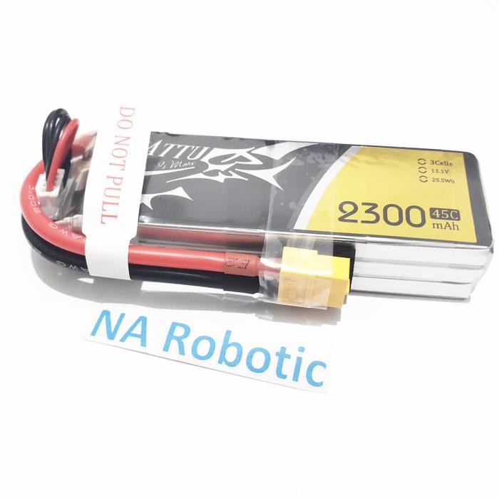 MJ Baterai Lipo Tattu 2300mah 3S 45C XT60 11.1v