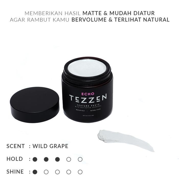 Tezzen Echo Activated Charcoal Texture Paste Tezzen Pomade Echo