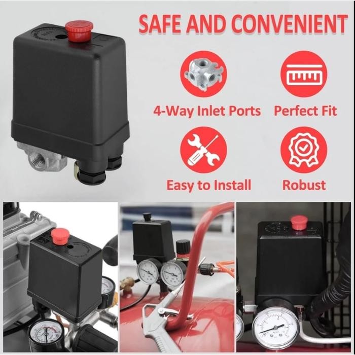 Saklar Otomatis Kompresor Udara Pressure switch kompresor angin/otomatis - Automatic Pressure Switch