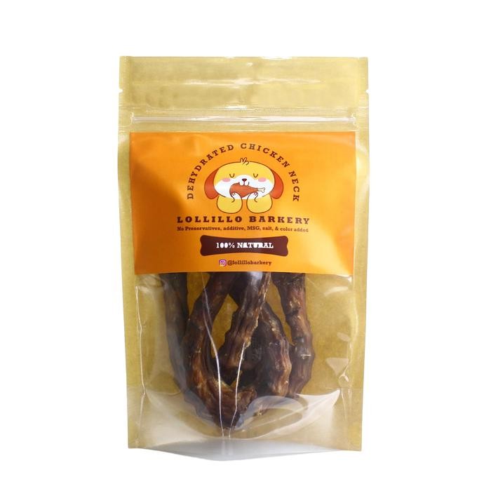 Lollillo Barkery - Dehydrated Chicken Neck Dog Chew Treats / Leher Ayam Snack Anjing Terbatas