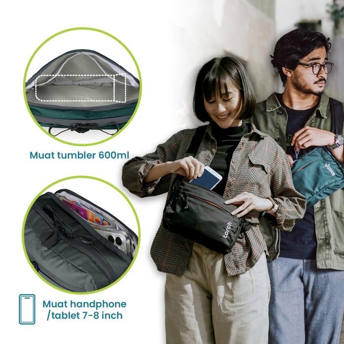 Torch Kashiba Tas Selempang Travel Pria Wanita Multifungsi