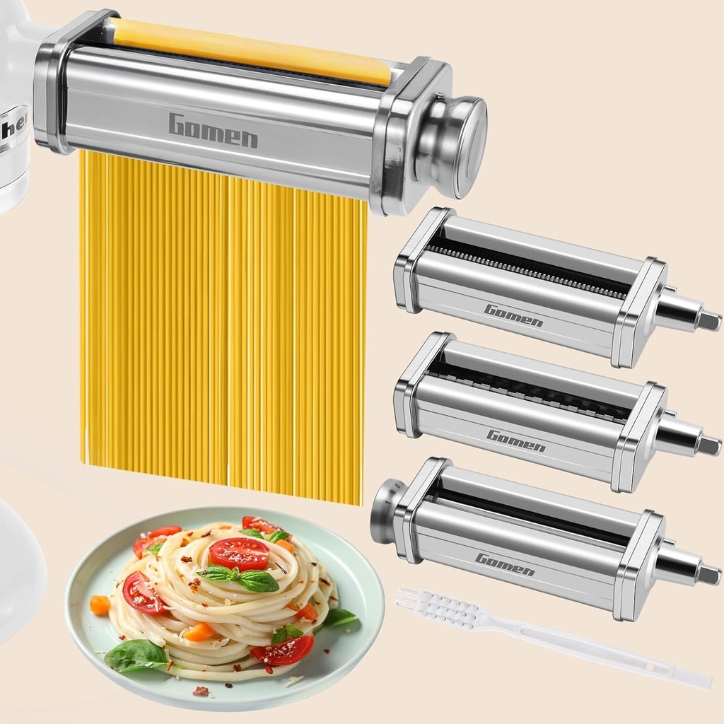 Pasta Attachment for Kitchenaid Stand Mixer,3 Pcs Pasta Maker Kitchen Aid Pasta Attachment for
