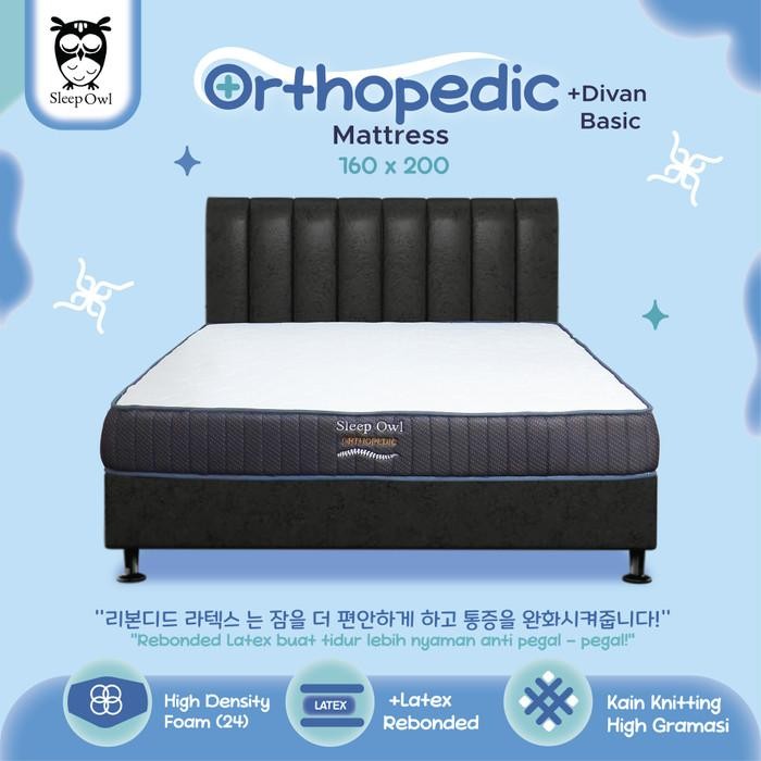 SLEEP OWL ORTHOPEDIC Kasur Busa Rebonded Latex 160 x 200 Fullset