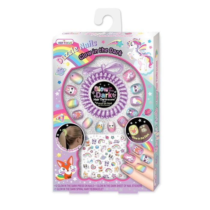 Mainan Edukasi Hot Focus - Dazzle Nails Glow In The Dark/0029Gd Original Best Seller