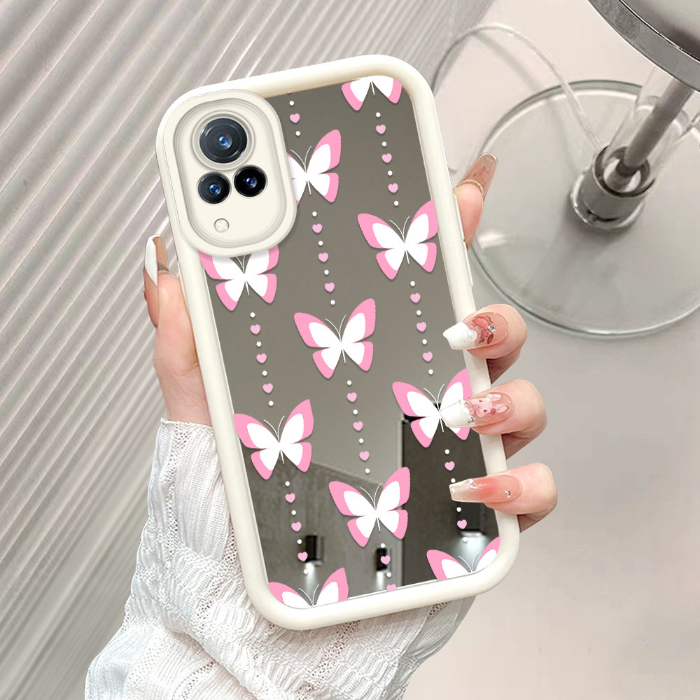 Casing Hp Untuk VIVO V21 V21S 5G Cermin Softcase Case Kucing Cassing Mirror 5101 JZ TY