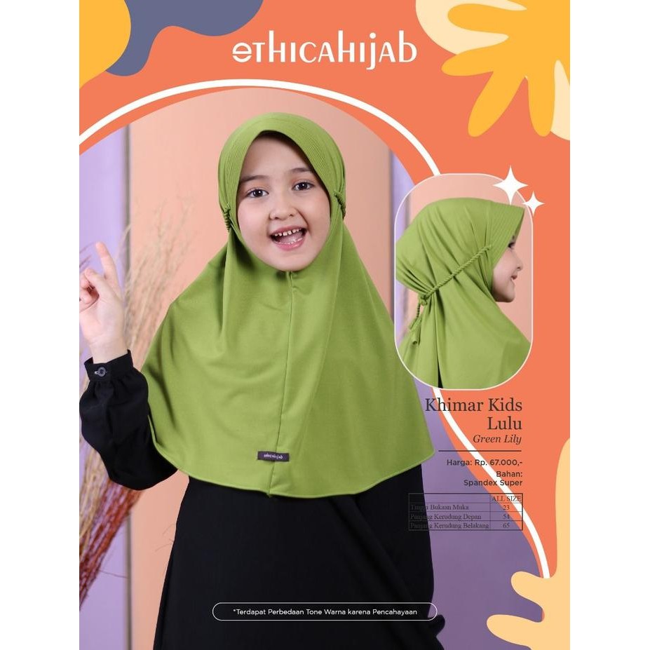 Cod Hijab Anak Khimar Kids Lulu By Ethica Hijab New Arrival Best Seller