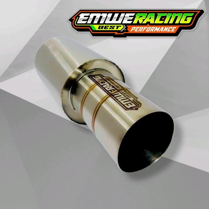 KNALPOT Mobil EMWE RACING PLONG TITAN P FULL STENLIS Ngebas Adem Bulet Empuk Gahar Bass Inlet 2inc