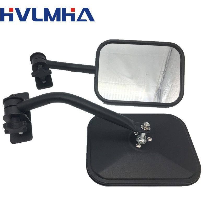 Door Off Side View Mirror Round Rectangular Spot Mirrors for Jeep Wrangler 1997-2018 TJ JK JKU Acces