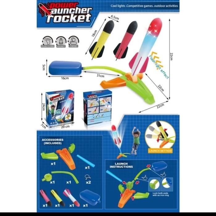 Mainan Edukasi Anak Air Rocket / Ejection Rocket / Roket Launcher Promo 