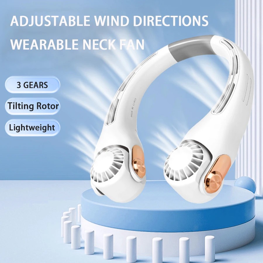 2024 New Wearable Neck Fan Portable MINI Air Conditioner Bladeless Fan USB Venty Fan Portable with T