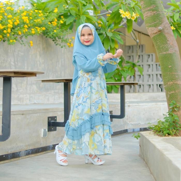 tci0- Khalisa Dress SyarI //Dress Anak Premium//Pakaian Muslim Anak
