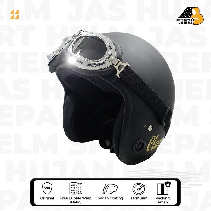 Helm pilot + kacamata