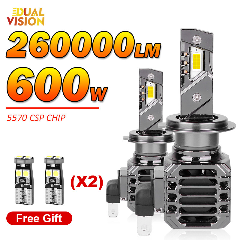 H7 H4 LED Canbus 600W 260000LM Car Headlight 2pcs 5570 Chips H1 H8