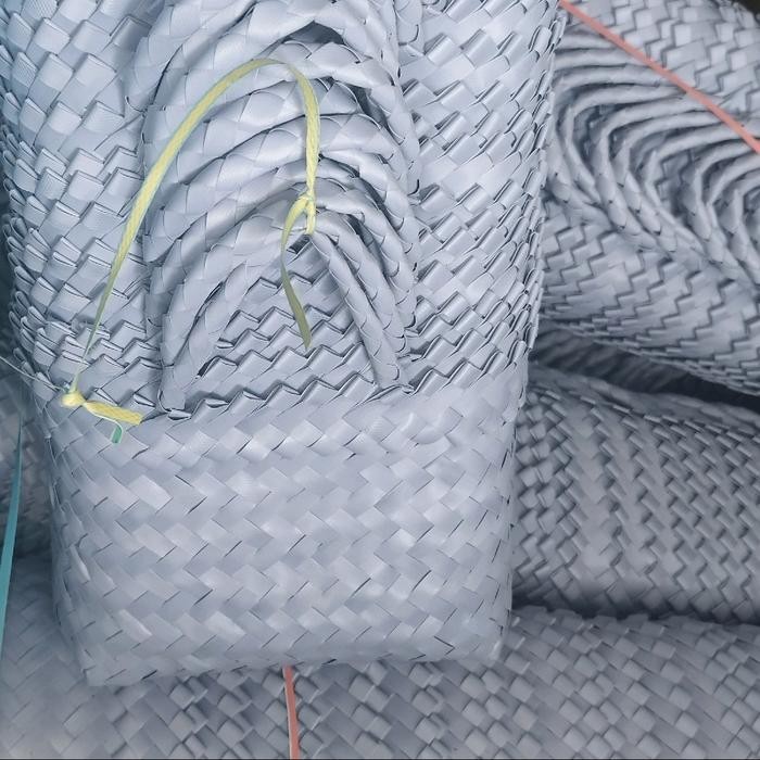 AtKqita- Paket Obral 1Lsn (12Pcs) Xs Premium Polos Ungu Tas Anyam Plastik Bingkisan Sovenir