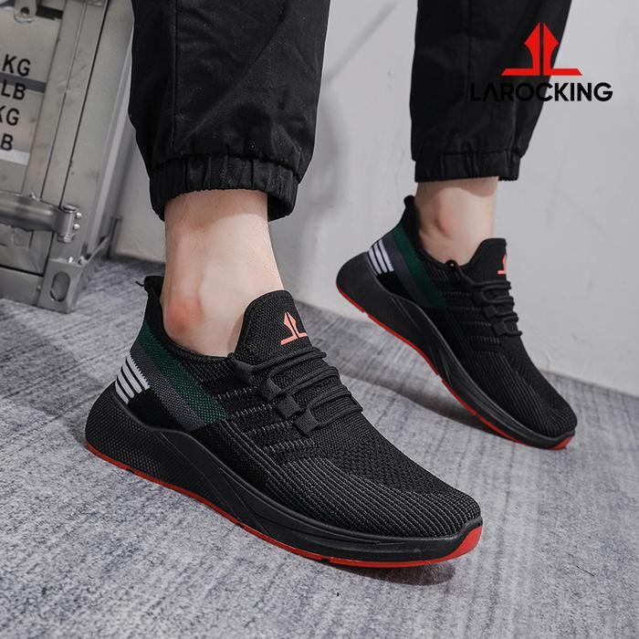 Larocking - Vortex Hitam Sepatu Sneakers Running Gym Shoes Sports Outdoor