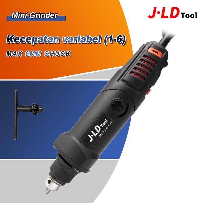 Mikita Power Tools - Jld Mini Grinder J6061-2 Mesin Bor Tuner Set 6Mm Bor Ukir Grafir 190W Dengan