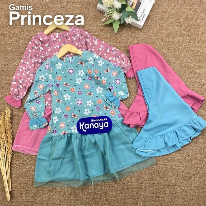 PROMO 1-8TH GAMIS ANAK PRINCEZA LONG DRESS KIDS BAJU MUSLIM ANAK PEREMPUAN Atasan Tile BY MIAGI