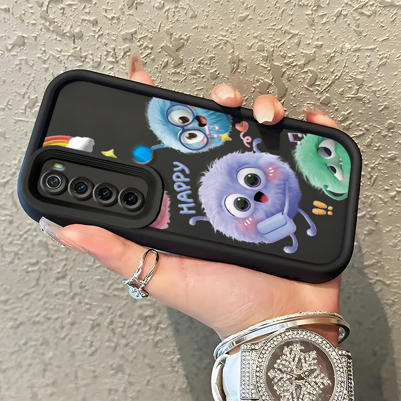 Casing Hp Untuk Xiaomi Redmi Note 8 Redmi Note 8T Redmi Note 8 Pro Case Monster Bola Bulu Kecil Cair