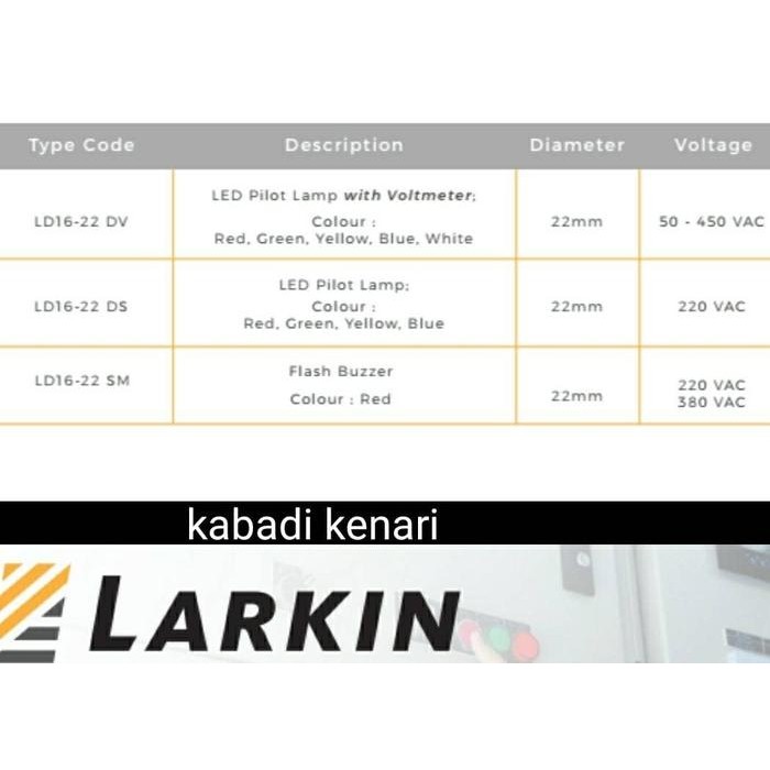 TOMBOL PILOT LAMP FLASH BUSZER LARKIN 220VAC PANEL BOX