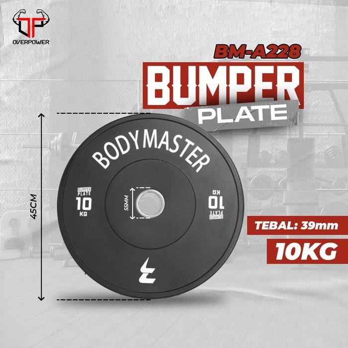 BRG BARU Plate Beban Olympic 10KG Bumper Rubber Barbell KaretGymFitness