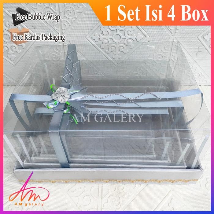 Kotak Hantaran / Kotak Seserahan / Box Hantaran 1 Set Isi 4 Box kain