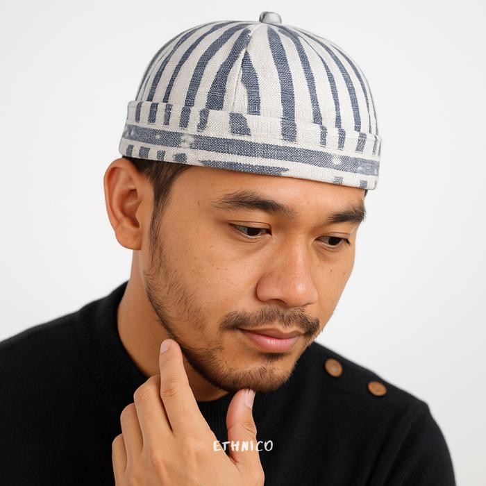 SIAPKIRIM Miki Hat Tenun Peci Etnik Muslim Nyaman Topi Kopiah Songkok Hitam Dewasa Motif READY STOCK