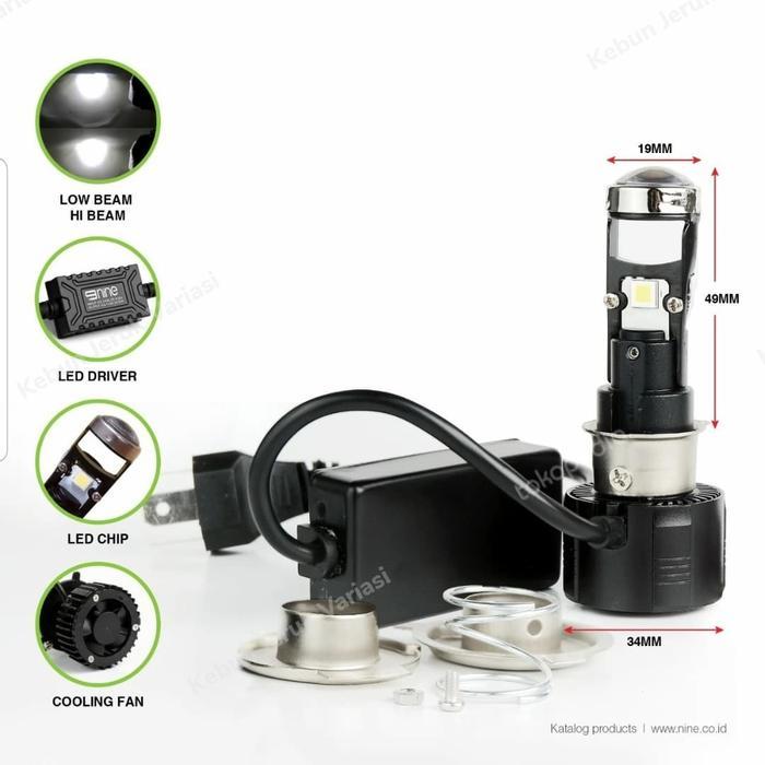 PROMOOO Lampu Led RTD M8 H6 Projector Mini h4 hs1 h6 Projie projie cut off h7 Murah