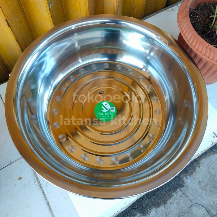 KOMODO BASKOM STAINLESS STEEL 50CM BASKOM BESAR STAINLESS 50 CM
