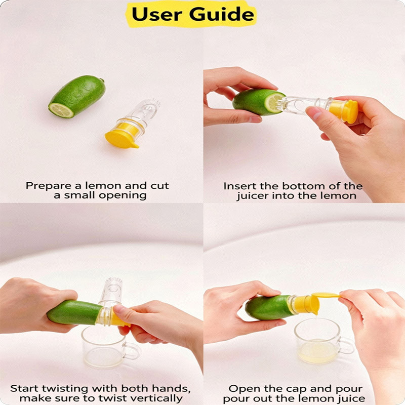 Mini Manual Juicer, Portable Lemon Lime Squeezer Press, juicer portable Extractor for Kitchen, Bar,