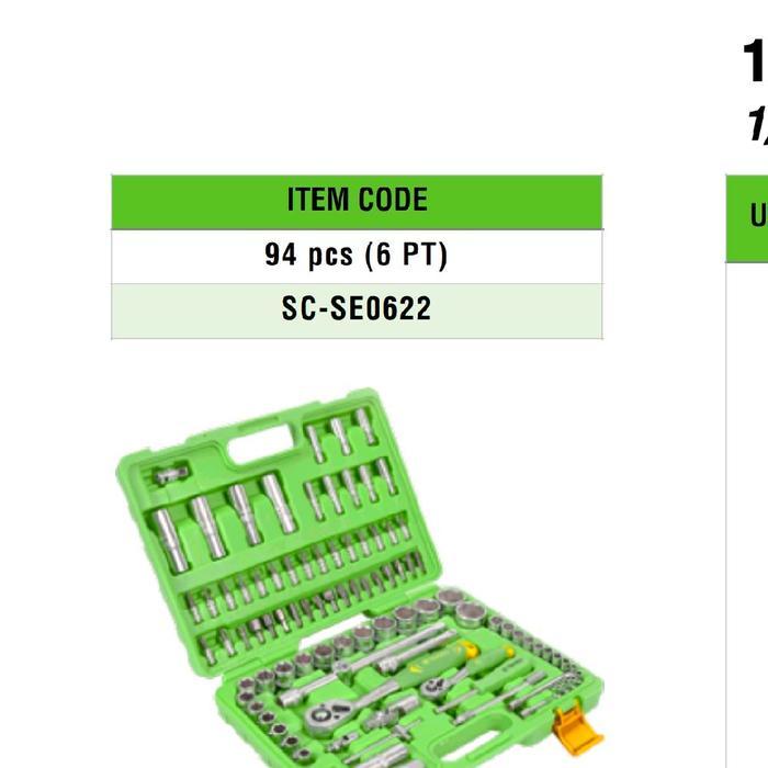 TEKIRO KUNCI SOK SET 94 PCS HAND SOCKET TEKIRO 94PCS