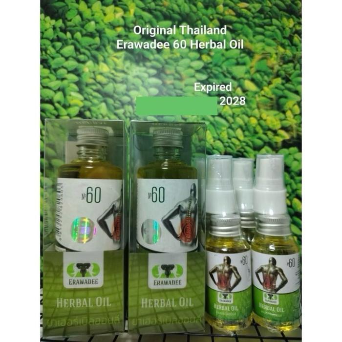Erawadee No60 Herbal Spray ORIGINAL THAILAND Minyak Pijat Sendi Otot