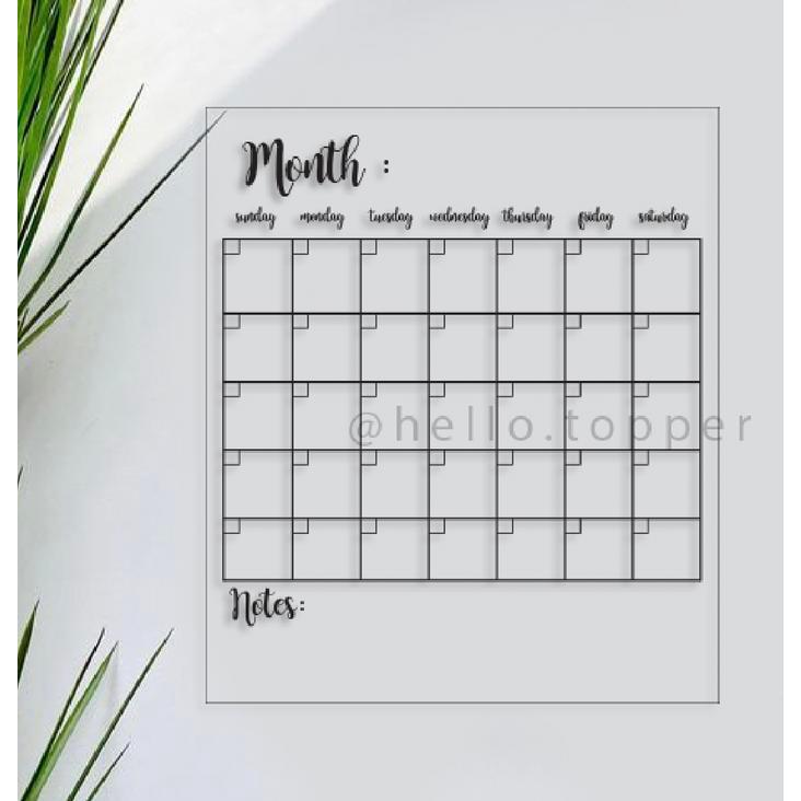 Daily Planner Akrilik Wall Planner Schedule Board
